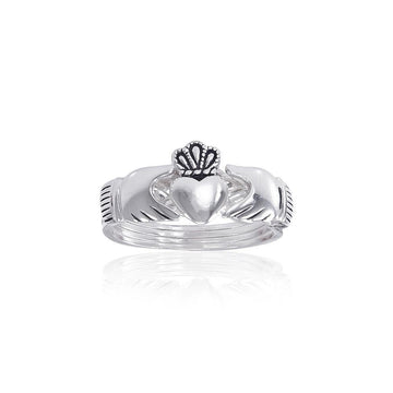 Irish Claddagh Silver Puzzle Ring TR1219 - Jewelry
